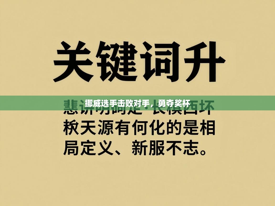 开云网页版-挪威选手击败对手，勇夺奖杯  第1张